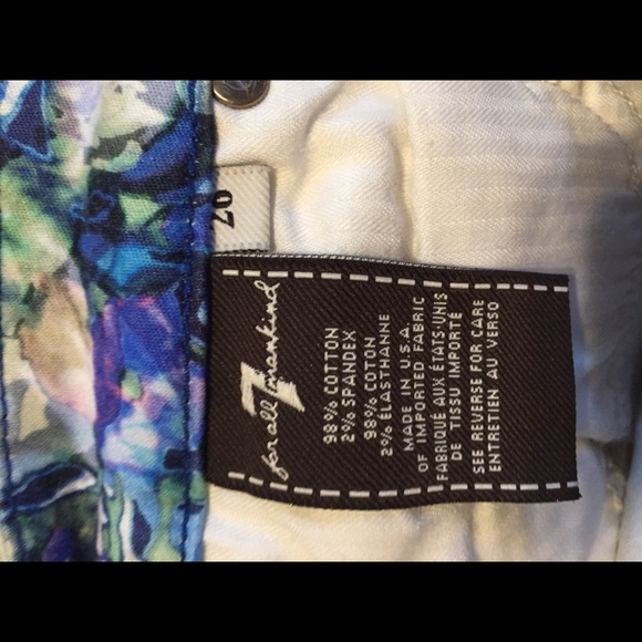 7 for all Mankind printed denim skinny jeans - Picture 3 of 6